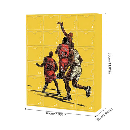 Basketball Collectible Figures Advent Calendar Toy Set