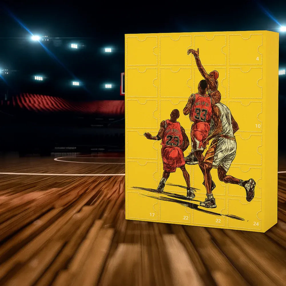 Basketball-Themed Countdown Calendar with Mini Collectible Figures