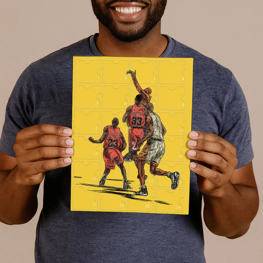 Basketball-Themed Countdown Calendar with Mini Collectible Figures