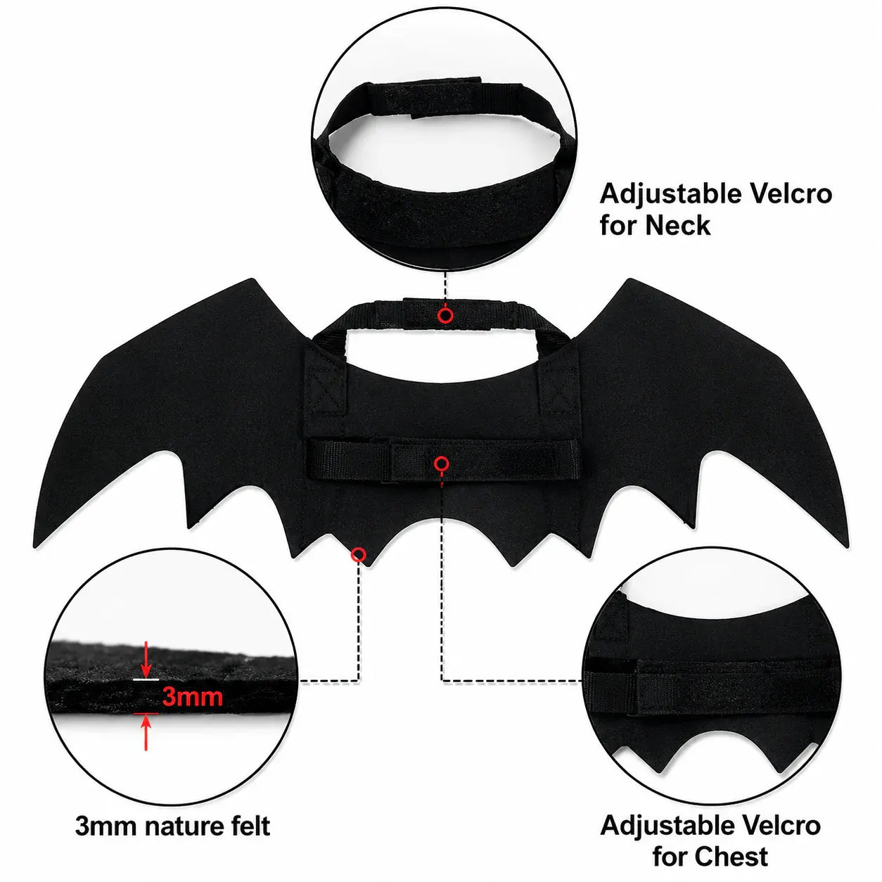 Bat Wings Pet Costume for Halloween