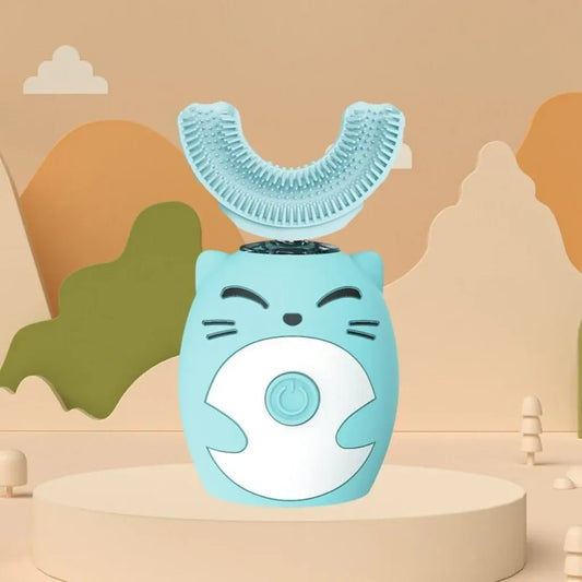 Battery-Operated Electric Toothbrush for Kids with Playful Design