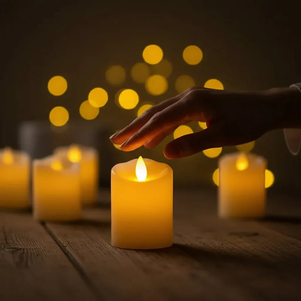 Battery-Operated LED Flameless Candles for Halloween Decor