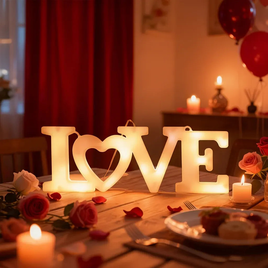 Battery-Operated LED Heart Wall Light for Valentine's Gifting