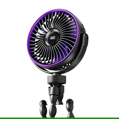 Battery-Powered Clip-On Fan, Portable Foldable Design with Adjustable Angle
