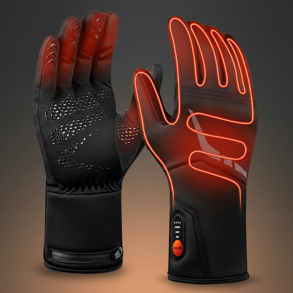 Battery-Powered Heated Gloves, Waterproof & Touchscreen Compatible for Winter Sports