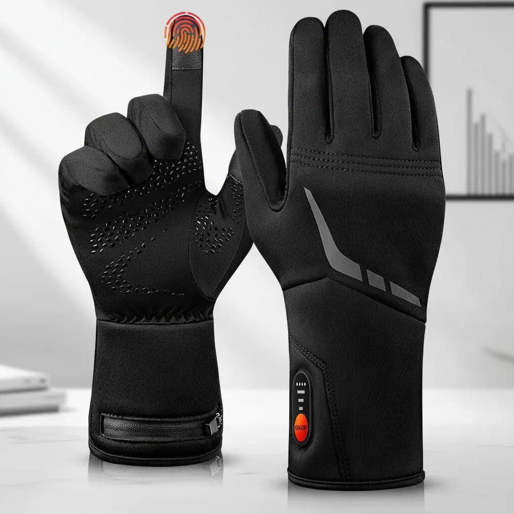 Battery-Powered Heated Gloves, Waterproof & Touchscreen Compatible for Winter Sports