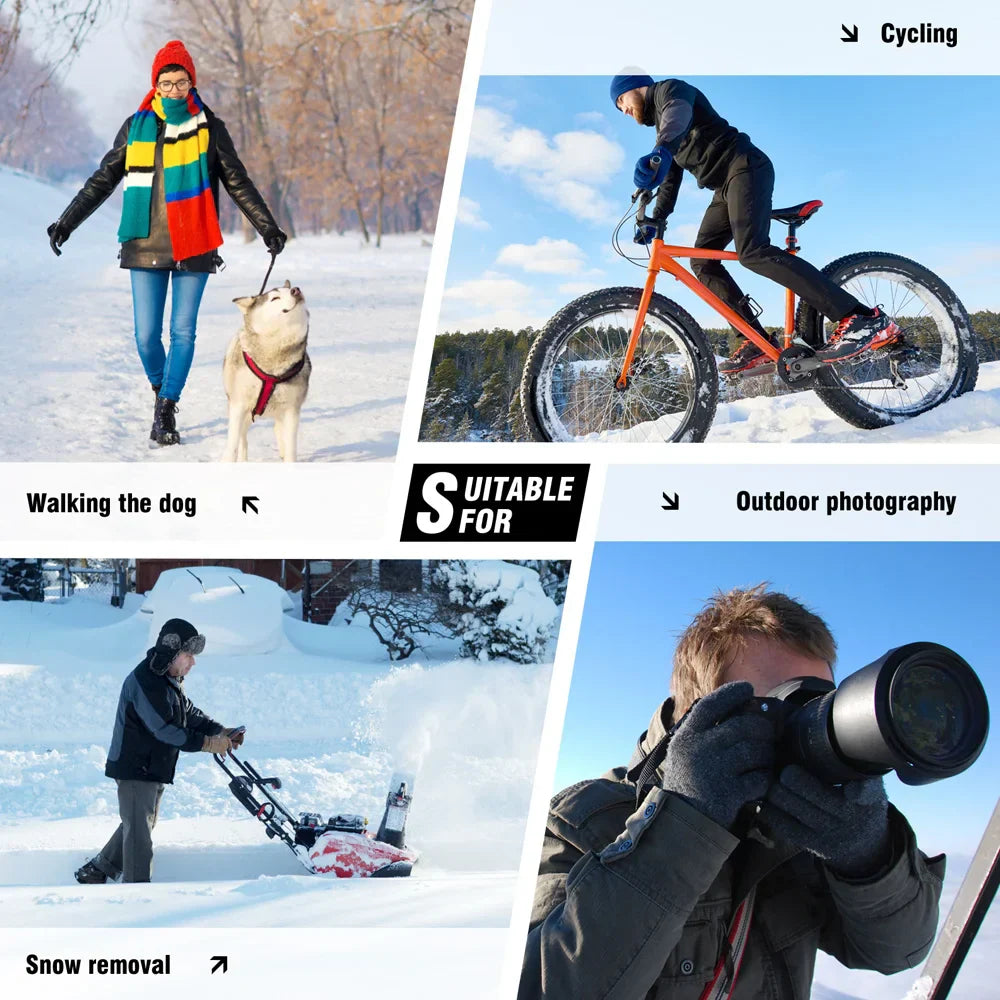 Battery-Powered Heated Gloves, Waterproof & Touchscreen Compatible for Winter Sports