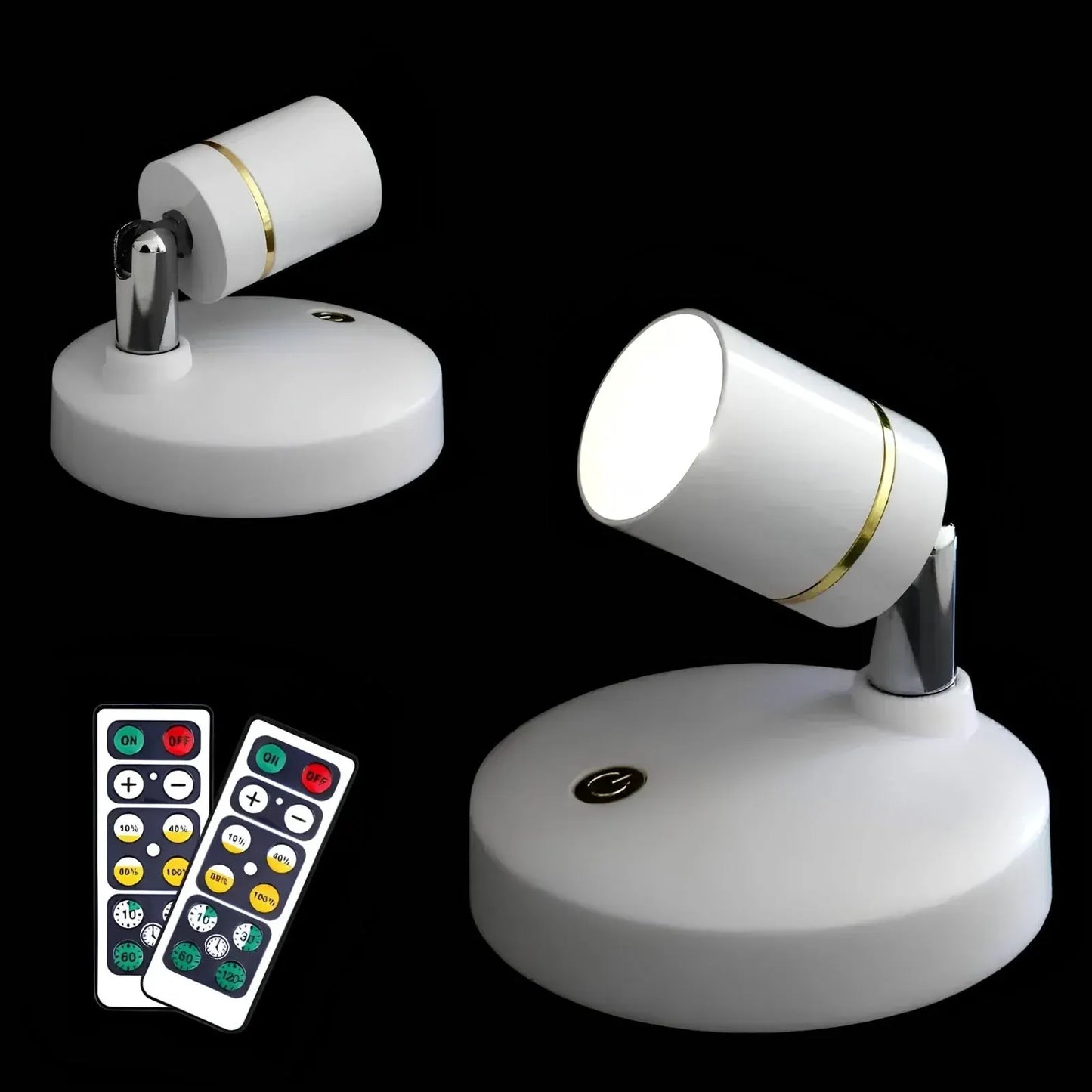 Battery-Powered Modern Adjustable LED Wall Sconce Spotlight