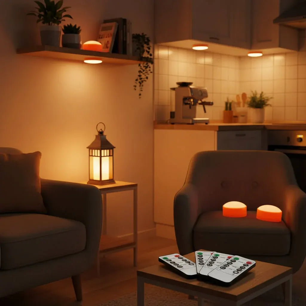 Battery-Powered Orange Halloween Lights for Decoration