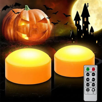 Battery-Powered Orange Halloween Lights for Decoration