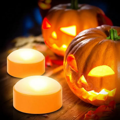 Battery-Powered Orange Halloween Lights for Decoration
