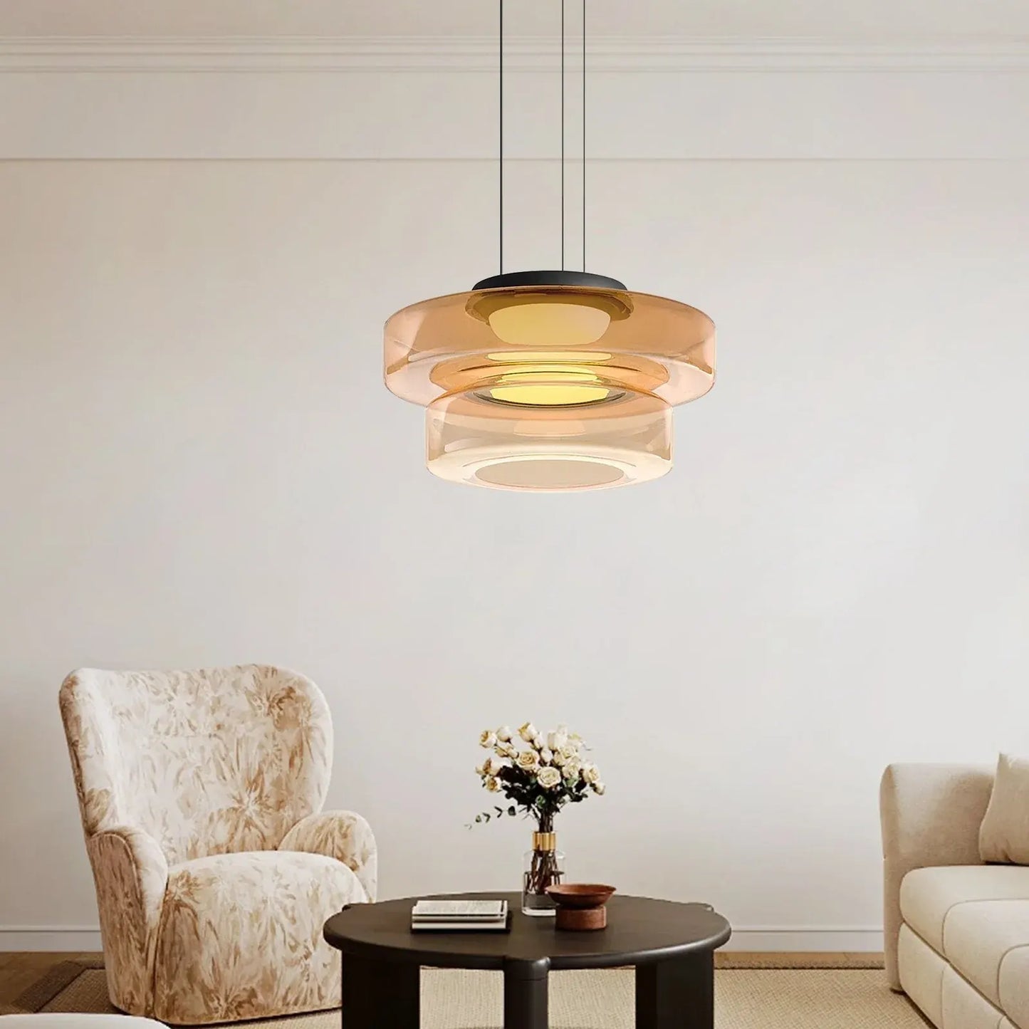 Bauhaus-Style Glass Pendant Ceiling Light Fixture