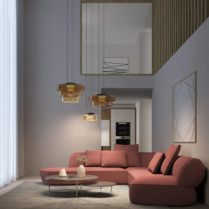 Bauhaus-Style Glass Pendant Ceiling Light Fixture