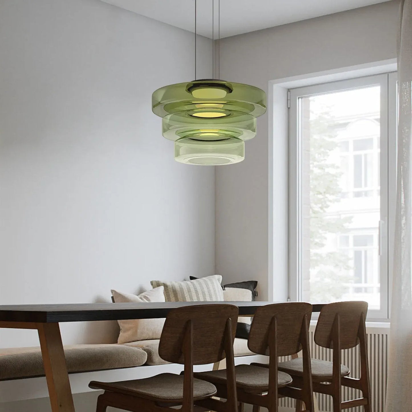 Bauhaus-Style Glass Pendant Ceiling Light Fixture