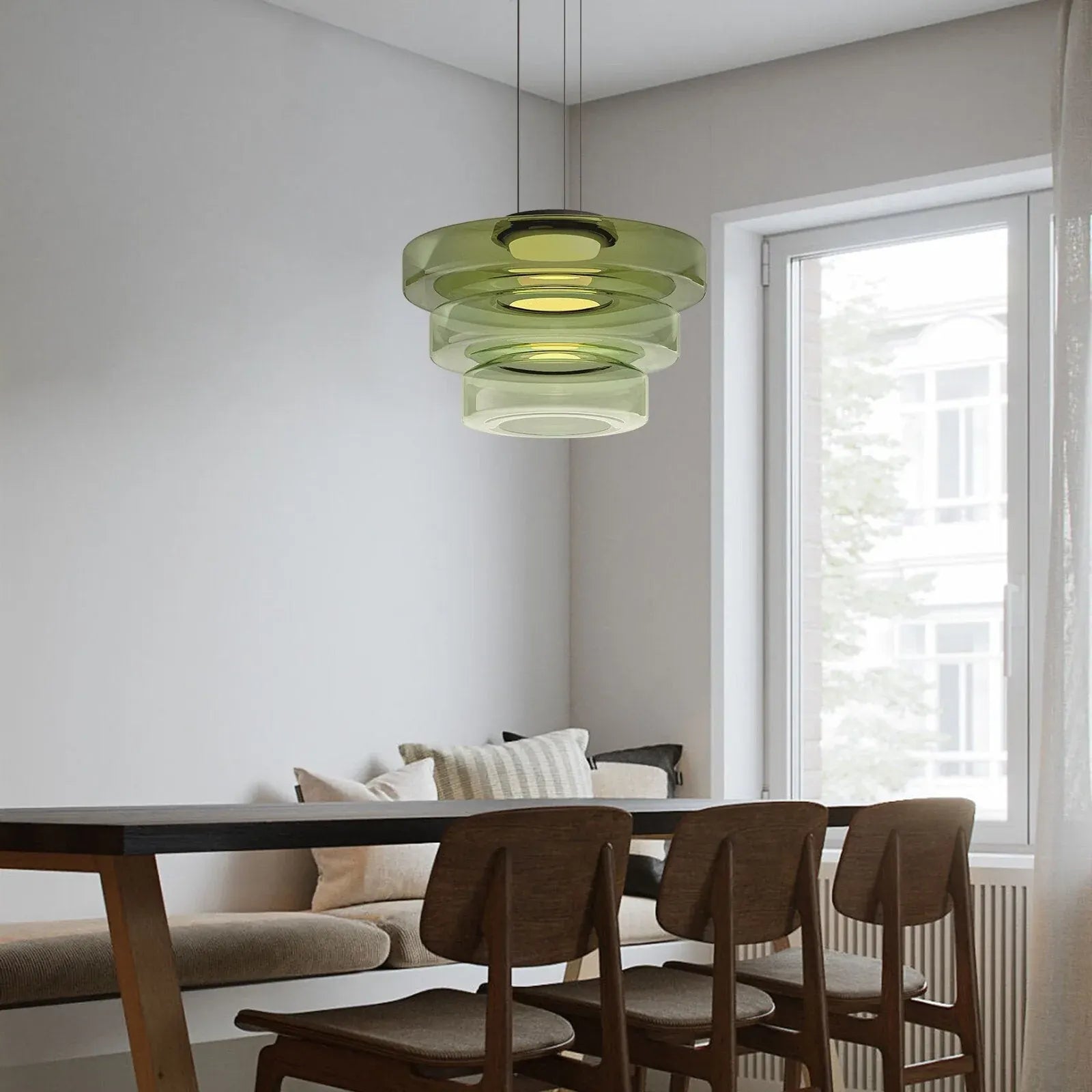 Bauhaus-Style Glass Pendant Ceiling Light Fixture