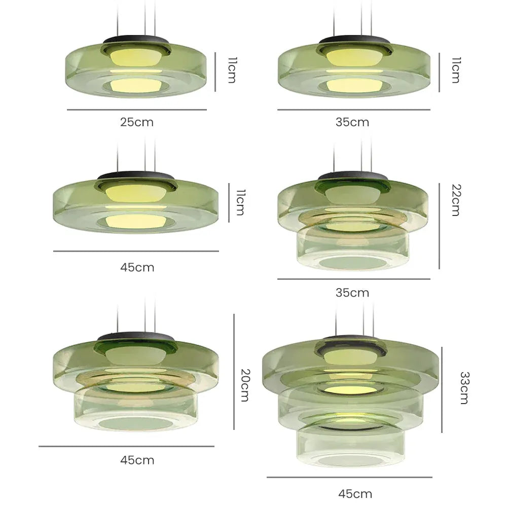 Bauhaus-Style Glass Pendant Ceiling Light Fixture