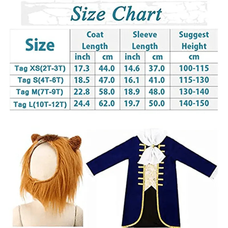 Beast-Themed Halloween Fancy Dress Outfit for Costume Parties