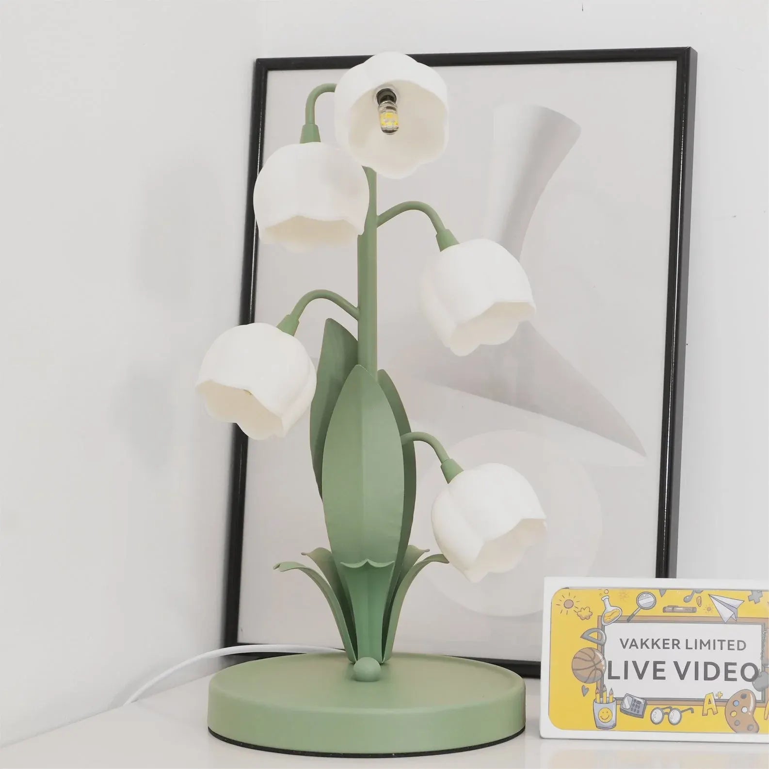 Bell Orchid Table Lamp | Elegant Floral Decorative Indoor Lighting