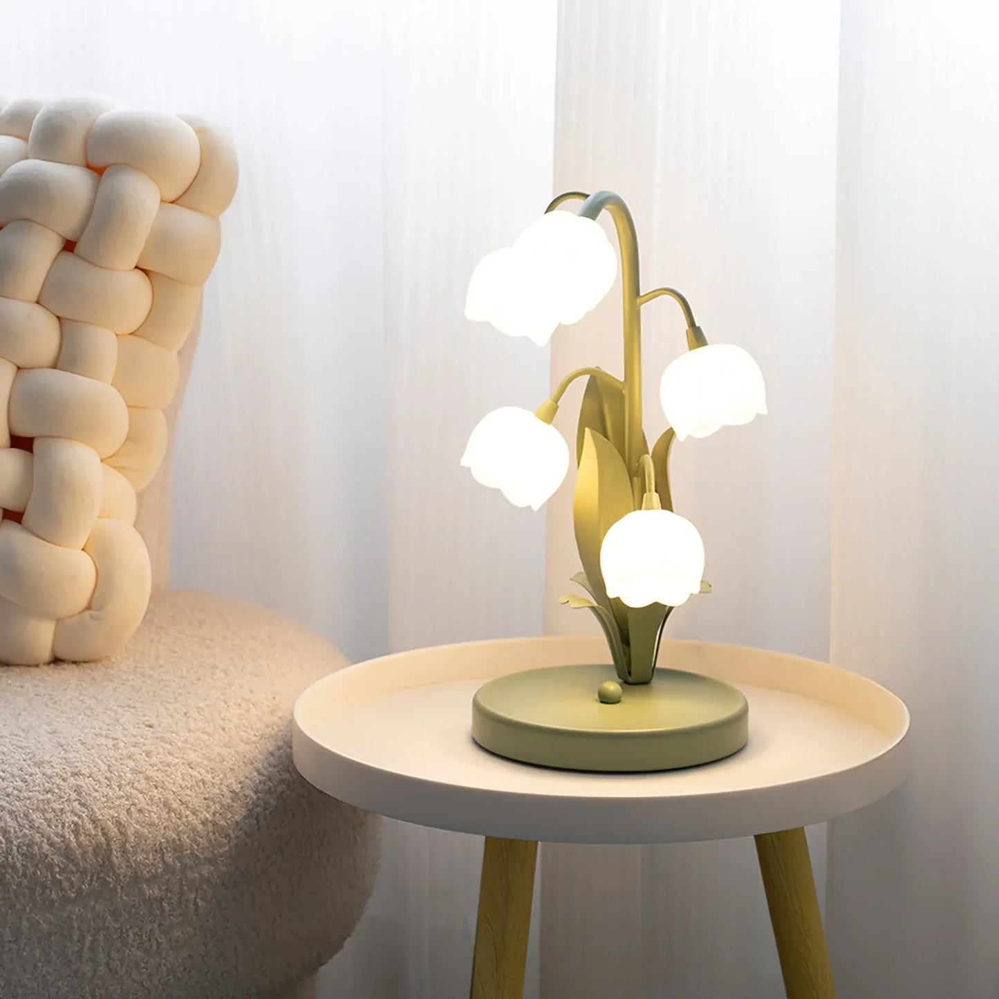 Bell Orchid Table Lamp | Elegant Floral Decorative Indoor Lighting