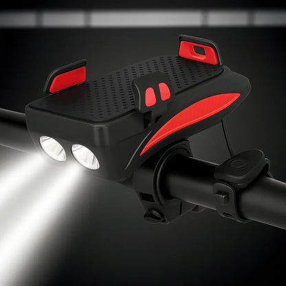 Bicycle Handlebar Mount with Light, Horn and Power Bank Combo