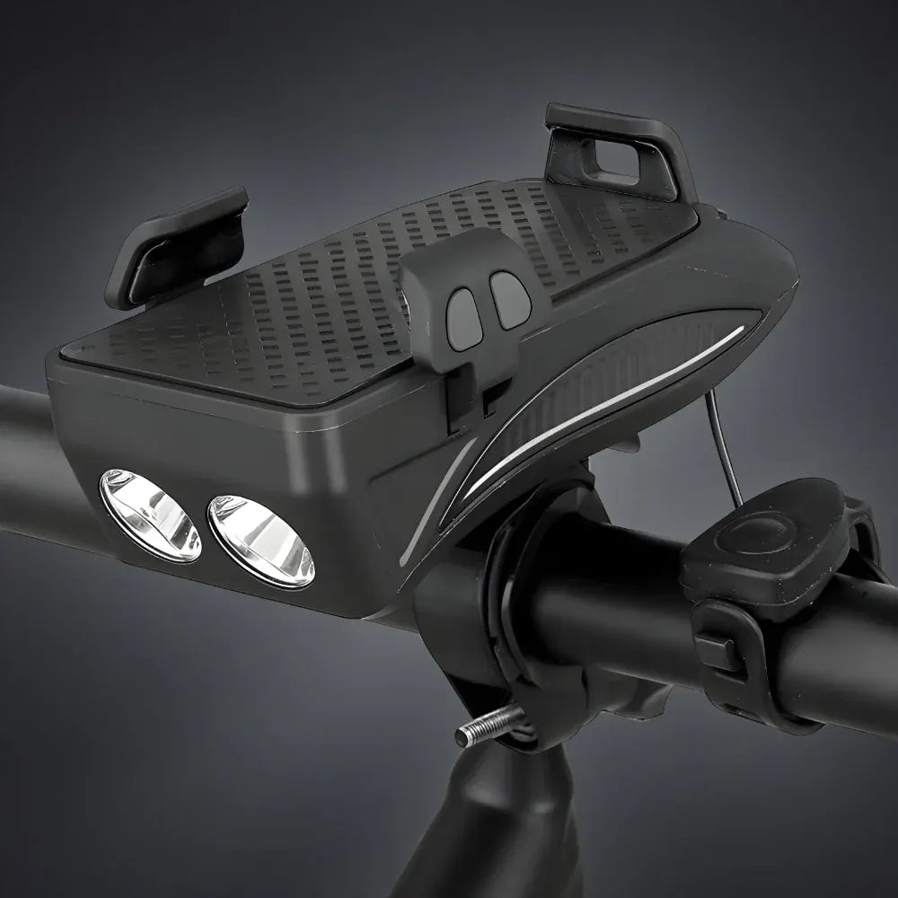 Bicycle Handlebar Mount with Light, Horn and Power Bank Combo