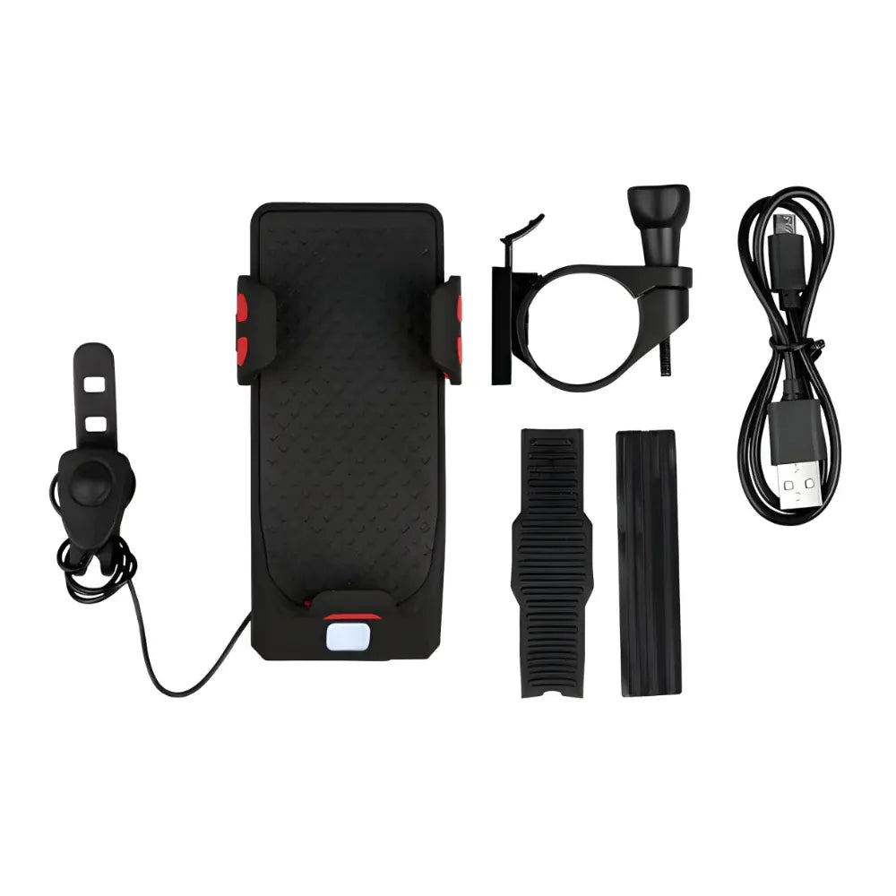 Bicycle Handlebar Mount with Light, Horn and Power Bank Combo