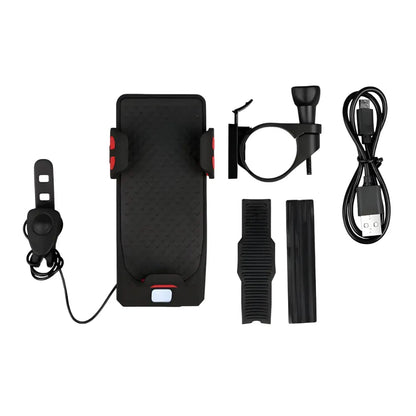 Bicycle Handlebar Mount with Light, Horn and Power Bank Combo
