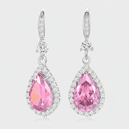 Birthstone Teardrop Dangle Earrings - Mother's Day Gift Jewelry