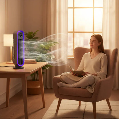 Bladeless Tower Fan Quiet Oscillating Portable with Adjustable Settings