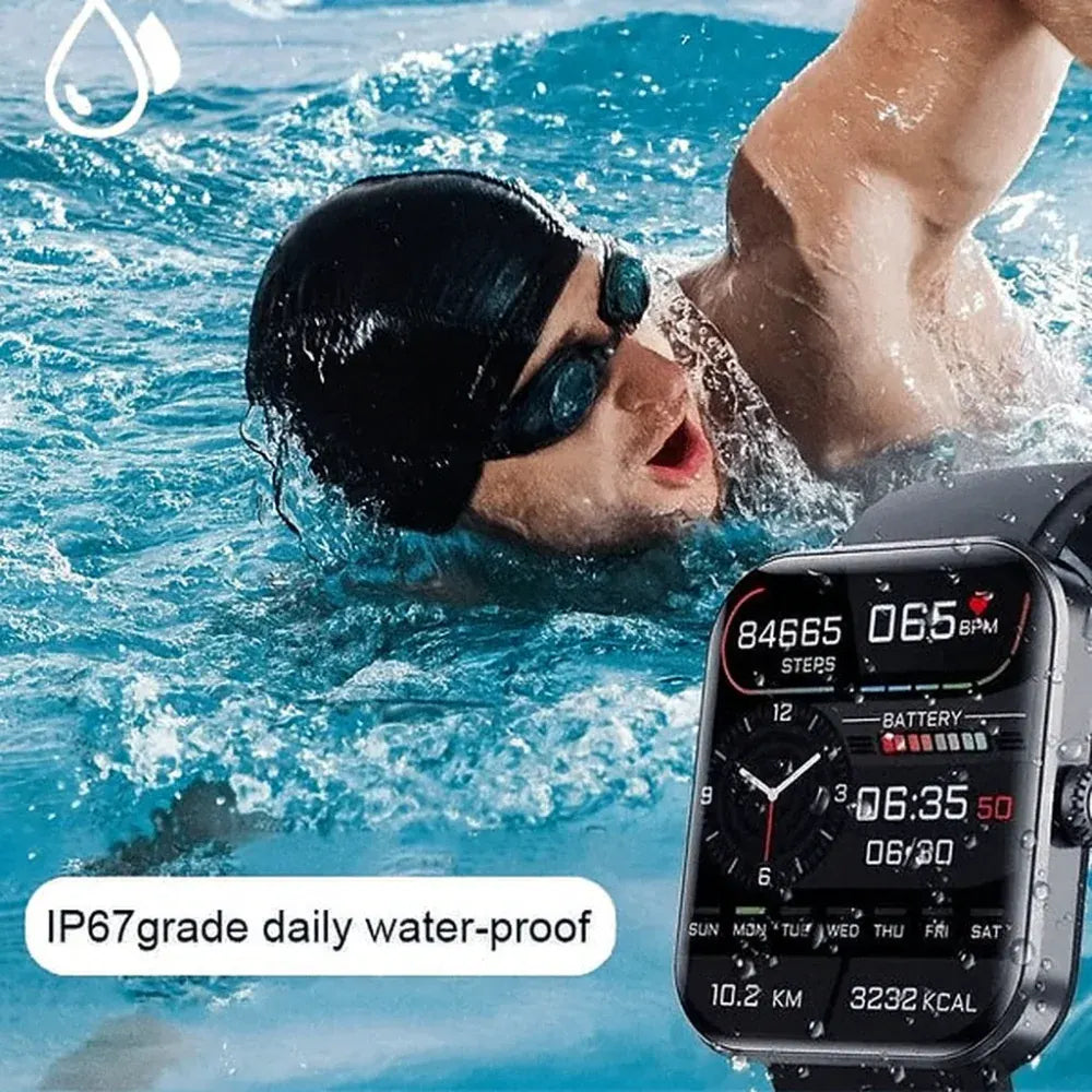 Bluetooth Smartwatch with Health Monitoring & Call Function