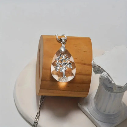 Boho Teardrop Glass Pendant Necklace – Mother's Day Jewelry Gift
