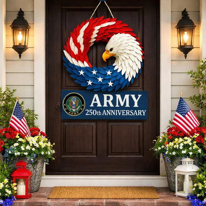 Boxwood Wreath Veterans Eagle Memorial Wall Decor Display