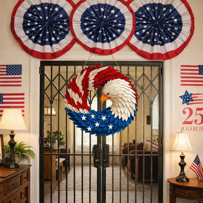 Boxwood Wreath Veterans Eagle Memorial Wall Decor Display