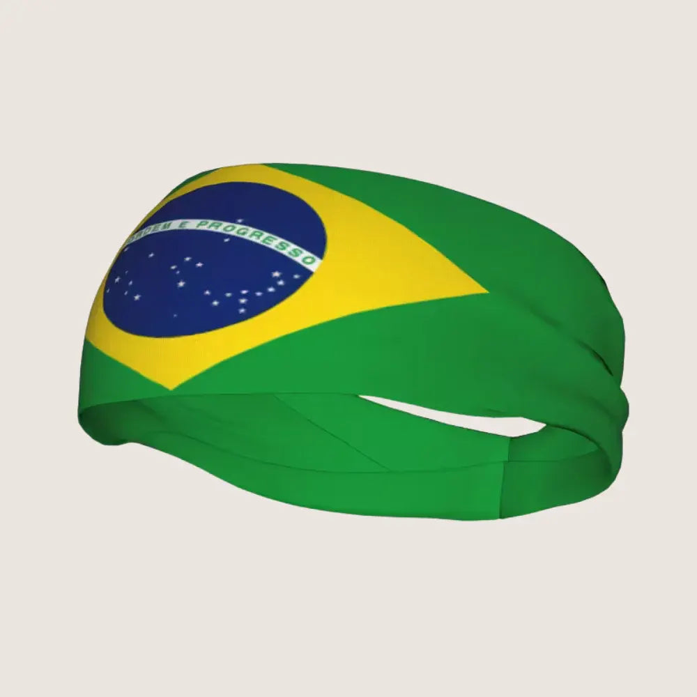 Brazil Flag Soccer Sweatband Sports Headband for World Cup Fans
