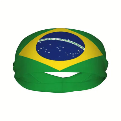 Brazil Flag Soccer Sweatband Sports Headband for World Cup Fans
