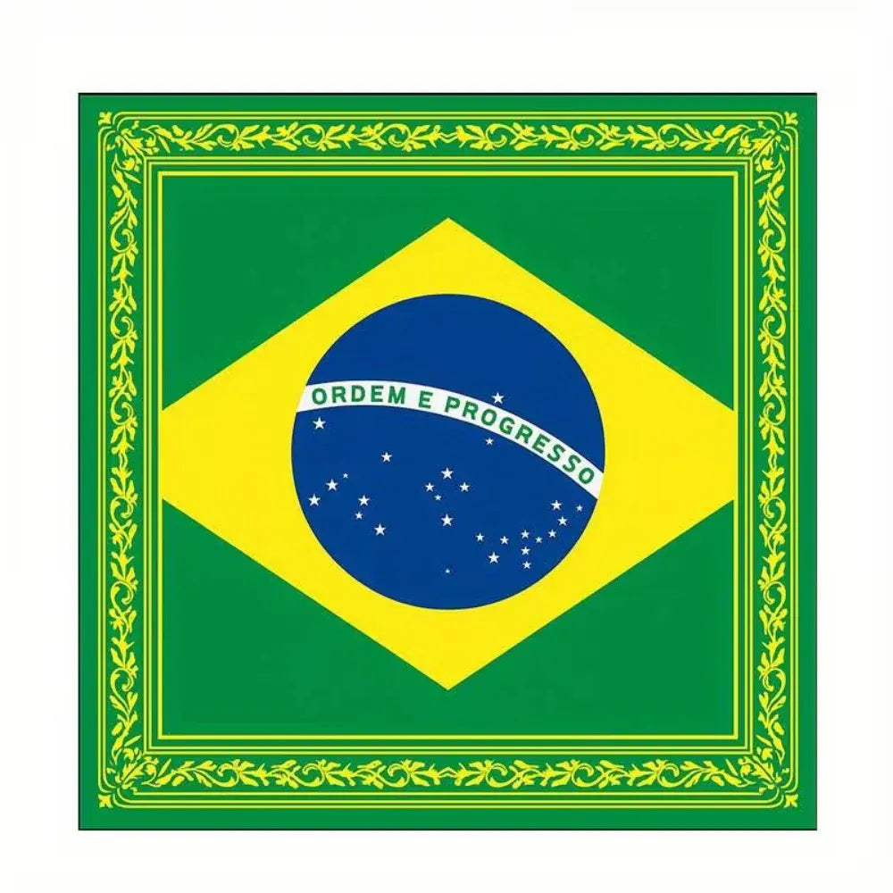 Brazil Flag Square Bandana Head Scarf for World Cup Fans