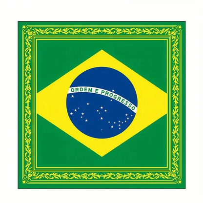 Brazil Flag Square Bandana Head Scarf for World Cup Fans