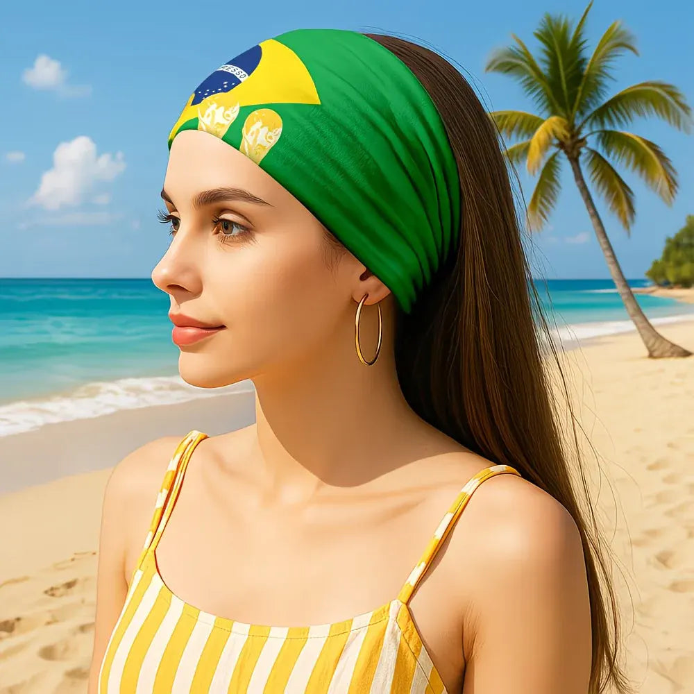 Brazil Flag World Cup Neck Gaiter Headwear Face Cover