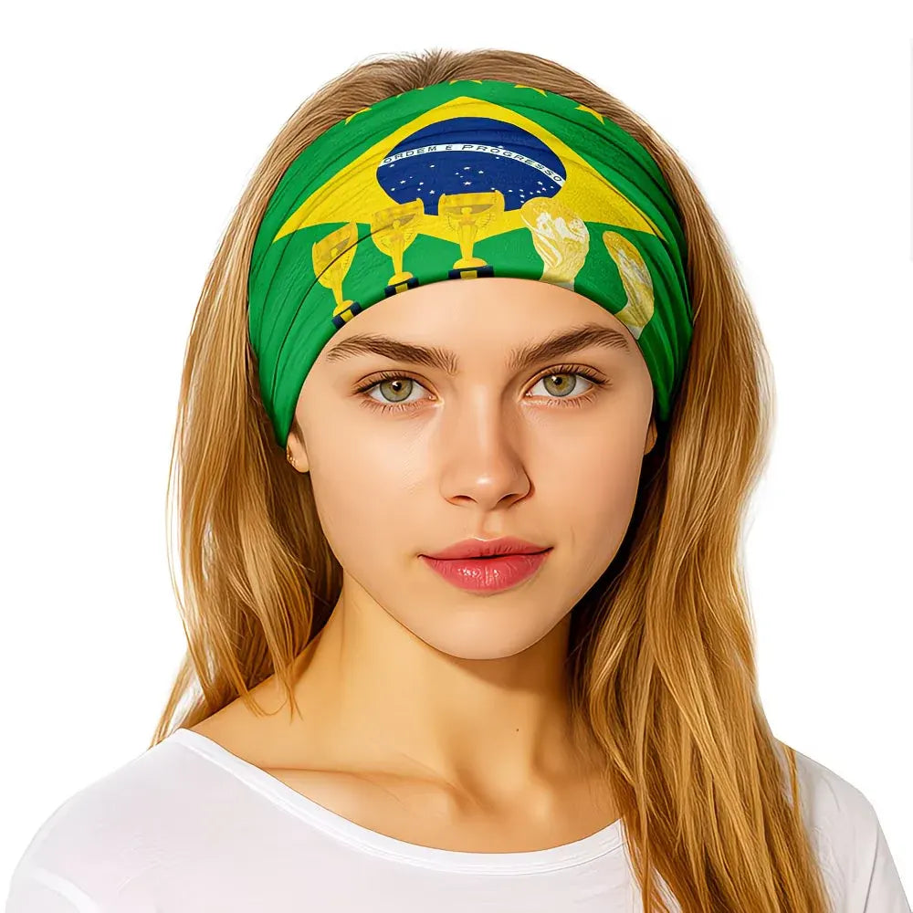 Brazil Flag World Cup Neck Gaiter Headwear Face Cover