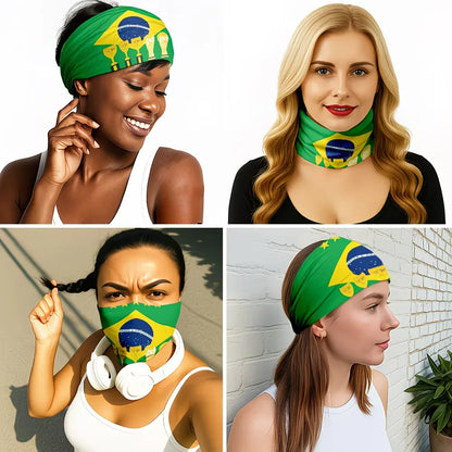 Brazil Flag World Cup Neck Gaiter Headwear Face Cover