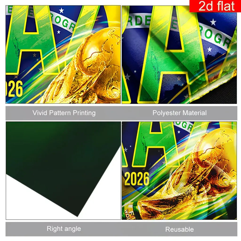 Brazilian Flag Soccer Fan Cape - World Cup Sports Gear