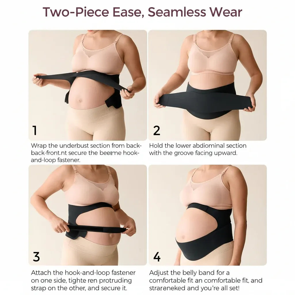 Breathable Pregnancy Support Belt with Back Relief for Maternity Belly