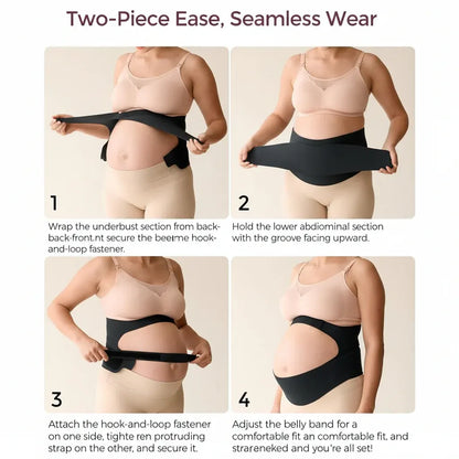 Breathable Pregnancy Support Belt with Back Relief for Maternity Belly