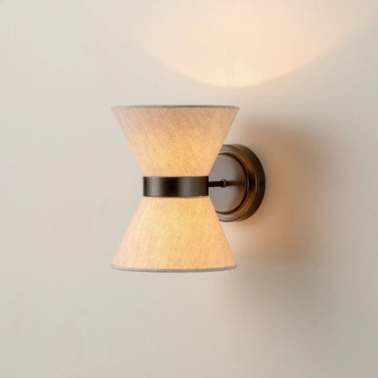Bronze & Linen Wall Sconce | Timeless Contemporary Design