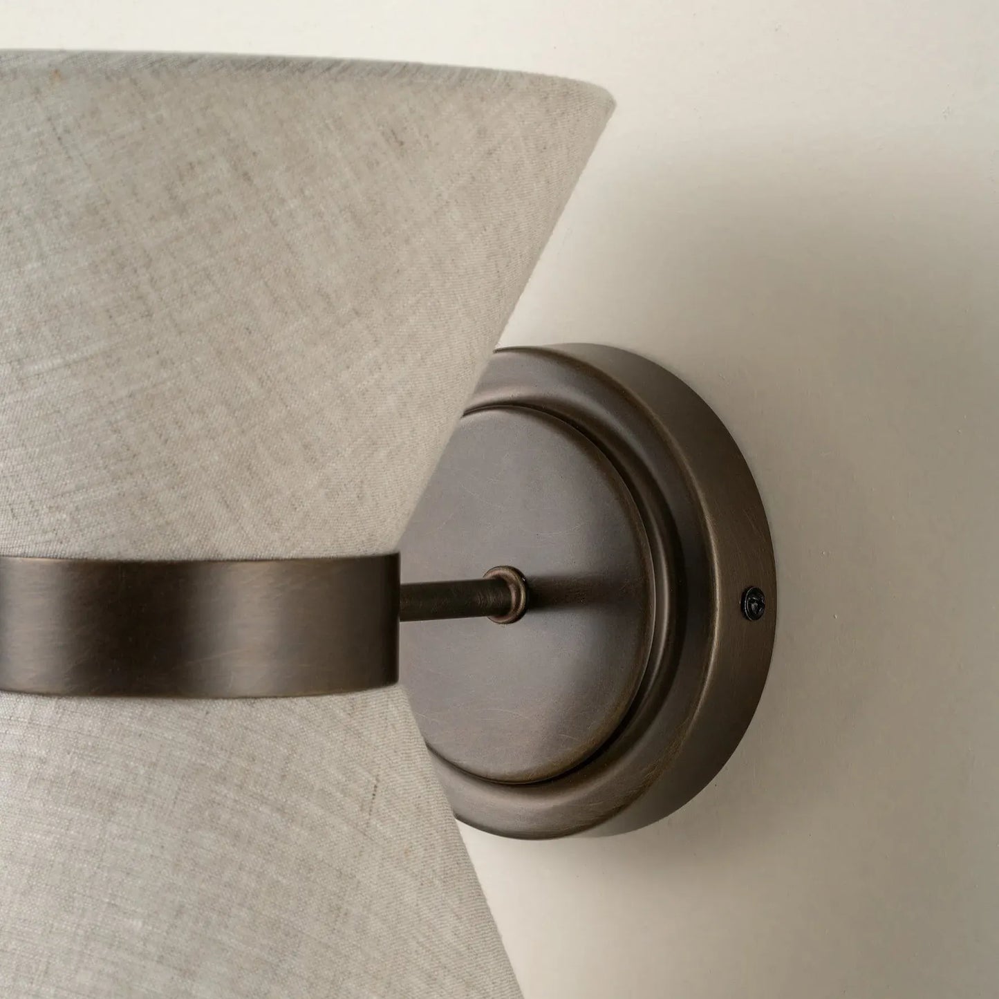 Bronze & Linen Wall Sconce | Timeless Contemporary Design