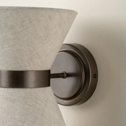Bronze & Linen Wall Sconce | Timeless Contemporary Design