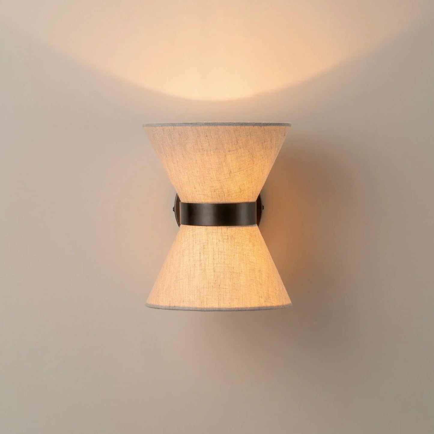 Bronze & Linen Wall Sconce | Timeless Contemporary Design