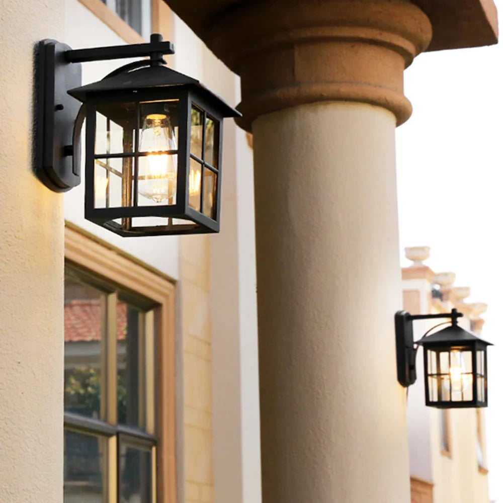 Camden Outdoor Lantern Sconce | Vintage E27 Wall Lamp