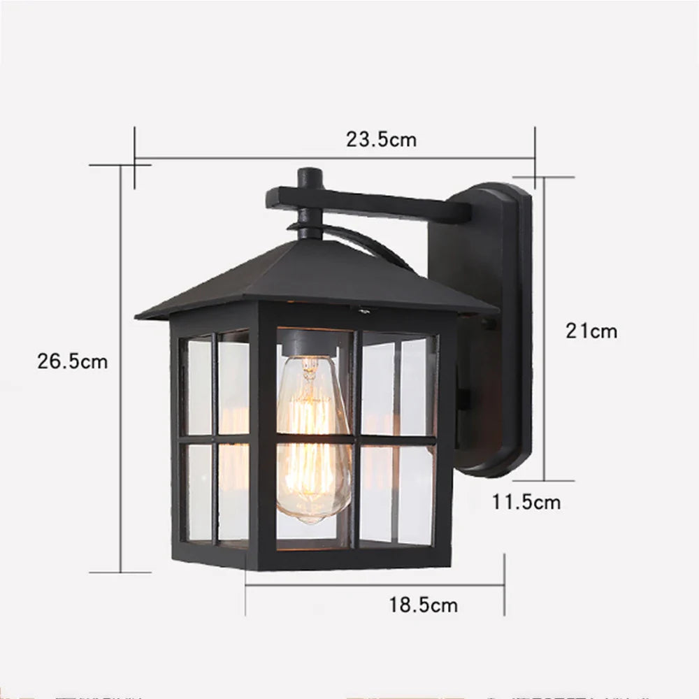 Camden Outdoor Lantern Sconce | Vintage E27 Wall Lamp