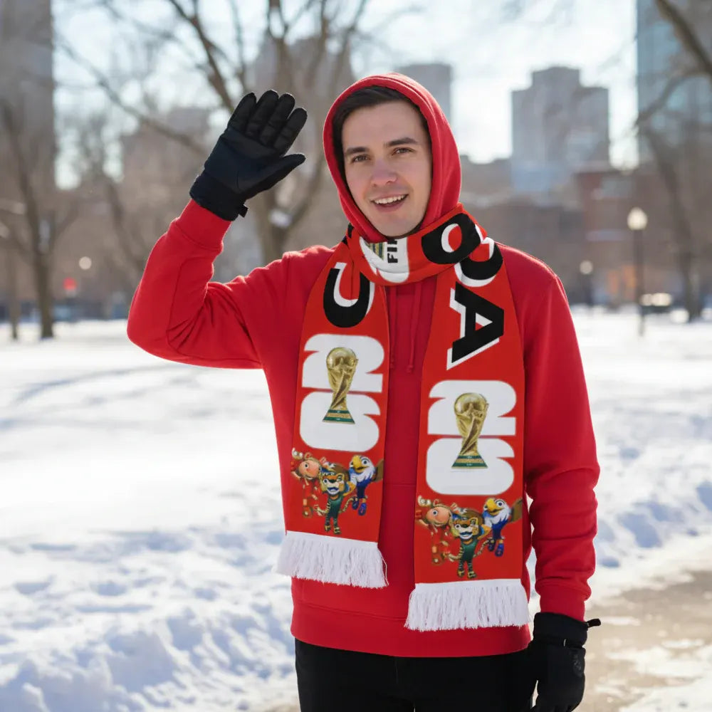 Canada World Cup Fan Scarf Hand Washable Sports Team Flag Wrap